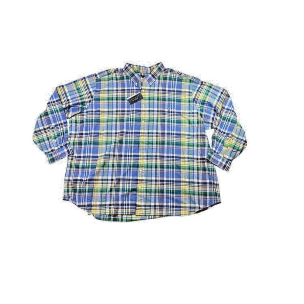 Polo Ralph Lauren Shirt Mens Size 5XB Plaid Classic Fit Button Down Big | Tall